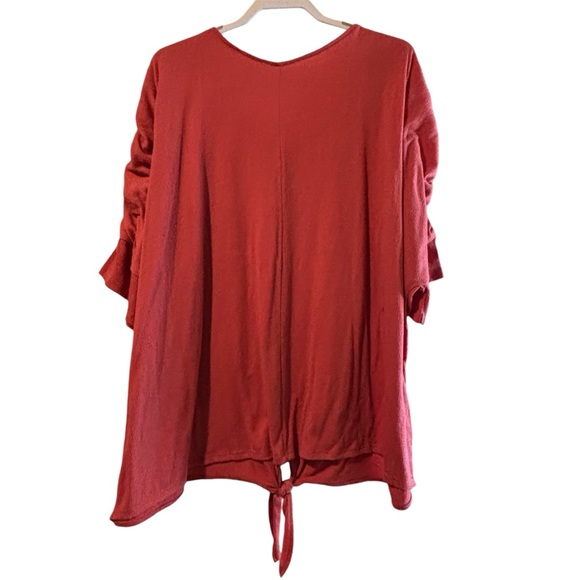 Terra & Sky Orange Top 3X EUC - Picture 2 of 3